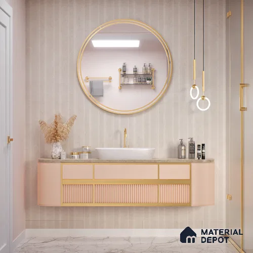Highlighter Wall Tile TL 06123 B Marmi Crema Decor 4 ft x 2 ft Vitrified Matte Finish - 9 mm | 4 Random Design | Suitable For Living Room, Bedroom, Bathroom, Kitchen