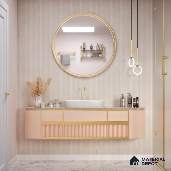 Highlighter Wall Tile TL 06123 B Marmi Crema Decor 4 ft x 2 ft Vitrified Matte Finish - 9 mm | 4 Random Design | Suitable For Living Room, Bedroom, Bathroom, Kitchen (Sample)