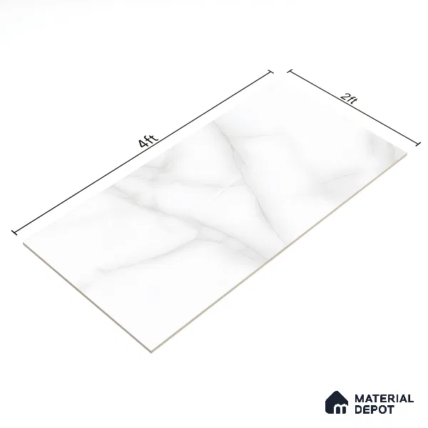 Marble Floor & Wall Tile TL 05519 Prestige Imperial Onyx 2 ft x 4 ft Vitrified Matte Finish - 9 mm | 4 Random Design | Suitable for Living Room, Bedroom, Bathroom