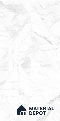 Marble Wall Tile TL 05514 B Prestige Imperial Statuario Decor 2 ft x 4 ft Vitrified Matte Finish - 9 mm | 4 Random Design | Suitable for Living Room, Bedroom, Bathroom (Sample)