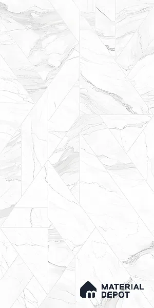 Marble Wall Tile TL 05514 B Prestige Imperial Statuario Decor 2 ft x 4 ft Vitrified Matte Finish - 9 mm | 4 Random Design | Suitable for Living Room, Bedroom, Bathroom (Sample)