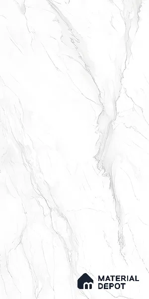 Marble Floor & Wall Tile TL 05514 Prestige Imperial Statuario 2 ft x 4 ft Vitrified Matte Finish - 9 mm | 5 Random Design | Suitable for Living Room, Bedroom, Bathroom (Sample)