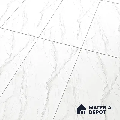 Marble Floor & Wall Tile TL 05514 Prestige Imperial Statuario 2 ft x 4 ft Vitrified Matte Finish - 9 mm | 5 Random Design | Suitable for Living Room, Bedroom, Bathroom (Sample)