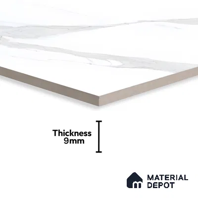 Marble Floor & Wall Tile TL 05521 Prestige Imperial Statuario Merida 2 ft x 4 ft Vitrified Matte Finish - 9 mm | 3 Random Design | Suitable for Living Room, Bedroom, Bathroom (Sample)