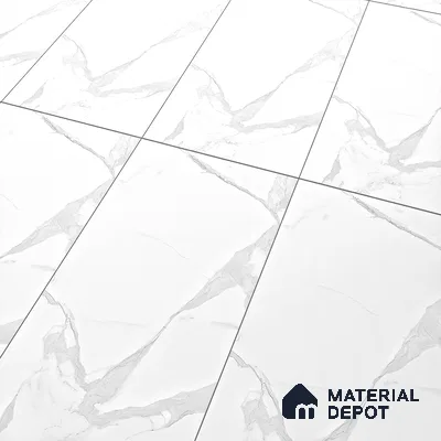 Marble Floor & Wall Tile TL 05521 Prestige Imperial Statuario Merida 2 ft x 4 ft Vitrified Matte Finish - 9 mm | 3 Random Design | Suitable for Living Room, Bedroom, Bathroom (Sample)