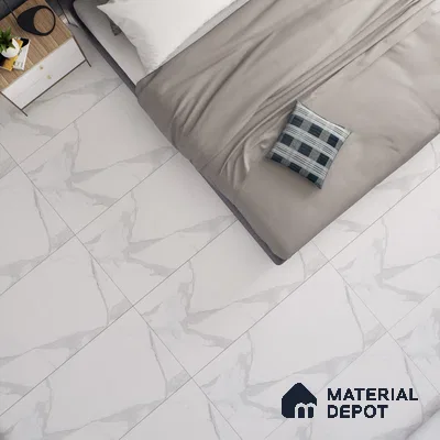Marble Floor & Wall Tile TL 05521 Prestige Imperial Statuario Merida 2 ft x 4 ft Vitrified Matte Finish - 9 mm | 3 Random Design | Suitable for Living Room, Bedroom, Bathroom (Sample)