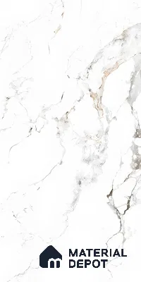 Marble Floor & Wall Tile TL 05512 Prestige Majestic Statuario 2 ft x 4 ft Vitrified Matte Finish - 9 mm | 5 Random Design | Suitable for Living Room, Bedroom, Bathroom (Sample)