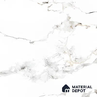 Marble Floor & Wall Tile TL 05512 Prestige Majestic Statuario 2 ft x 4 ft Vitrified Matte Finish - 9 mm | 5 Random Design | Suitable for Living Room, Bedroom, Bathroom (Sample)