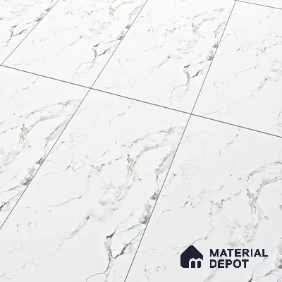Marble Floor & Wall Tile TL 05512 Prestige Majestic Statuario 2 ft x 4 ft Vitrified Matte Finish - 9 mm | 5 Random Design | Suitable for Living Room, Bedroom, Bathroom (Sample)