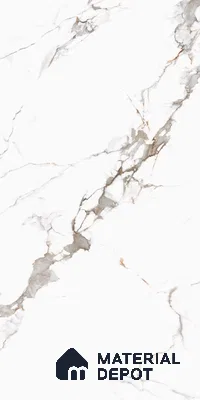 Marble Floor & Wall Tile TL 05518 Prestige Regal Statuario 2 ft x 4 ft Vitrified Carving Matte Finish - 9 mm | 3 Random Design | Suitable for Living Room, Bedroom, Bathroom (Sample)