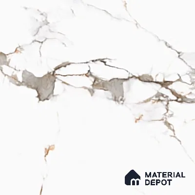 Marble Floor & Wall Tile TL 05518 Prestige Regal Statuario 2 ft x 4 ft Vitrified Carving Matte Finish - 9 mm | 3 Random Design | Suitable for Living Room, Bedroom, Bathroom (Sample)