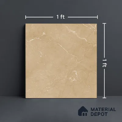 Brown Marble Floor Tile TL 06730 Lustra Nomad Sandstone 12 Inch x 12 Inch Ceramic Carving Matte Finish - 9 mm |  | Suitable for Living Room, Bedroom, Bathroom