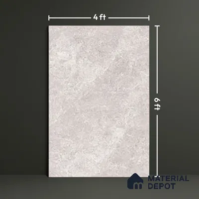 Marble Floor & Wall Tile TL 06837 Lustra Nordic Snowveil 6 ft x 4 ft Carving Matte Finish Vitrified Large Format Tile - 9 mm | Suitable for Living Room, Bedroom, Bathroom | Adhesive and Spacers Must be Used During Installation