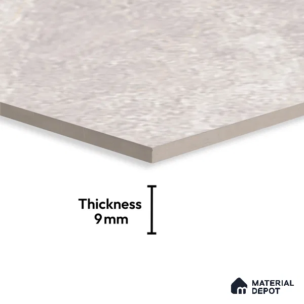 Marble Floor & Wall Tile TL 06837 Lustra Nordic Snowveil 6 ft x 4 ft Carving Matte Finish Vitrified Large Format Tile - 9 mm | Suitable for Living Room, Bedroom, Bathroom | Adhesive and Spacers Must be Used During Installation
