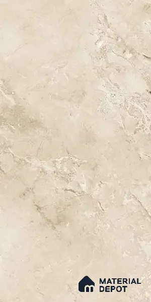 Cream Marble Floor & Wall Tile TL 06710 Gravier Chestnut Cream 2 ft x 4 ft Vitrified Glossy Finish - 9 mm | 5 Random Design | Suitable for Living Room, Bedroom, Bathroom