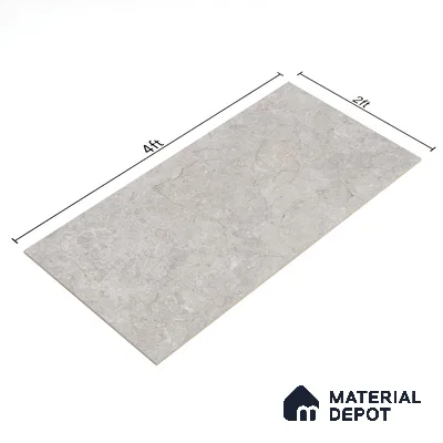 Grey Marble Floor & Wall Tile TL 06701 Gravier Frosted Russet 2 ft x 4 ft Vitrified Glossy Finish - 9 mm | 6 Random Design | Suitable for Living Room, Bedroom, Bathroom (Sample)