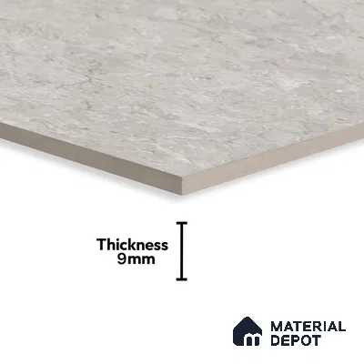 Grey Marble Floor & Wall Tile TL 06701 Gravier Frosted Russet 2 ft x 4 ft Vitrified Glossy Finish - 9 mm | 6 Random Design | Suitable for Living Room, Bedroom, Bathroom (Sample)