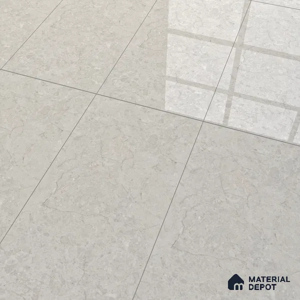 Grey Marble Floor & Wall Tile TL 06701 Gravier Frosted Russet 2 ft x 4 ft Vitrified Glossy Finish - 9 mm | 6 Random Design | Suitable for Living Room, Bedroom, Bathroom (Sample)