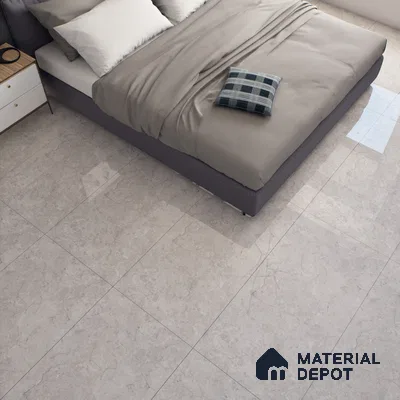 Grey Marble Floor & Wall Tile TL 06701 Gravier Frosted Russet 2 ft x 4 ft Vitrified Glossy Finish - 9 mm | 6 Random Design | Suitable for Living Room, Bedroom, Bathroom (Sample)