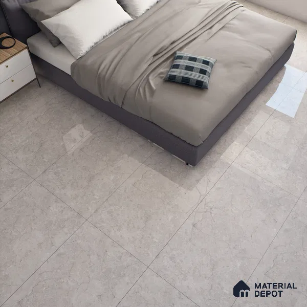 Grey Marble Floor & Wall Tile TL 06701 Gravier Frosted Russet 2 ft x 4 ft Vitrified Glossy Finish - 9 mm | 6 Random Design | Suitable for Living Room, Bedroom, Bathroom (Sample)