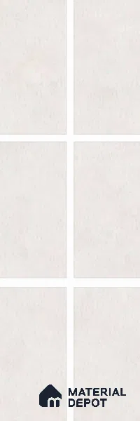 White Marble Floor & Wall Tile TL 06715 Gravier Oyster Shell 2 ft x 4 ft Vitrified Carving Matte Finish - 9 mm | 6 Random Design | Suitable for Living Room, Bedroom, Bathroom