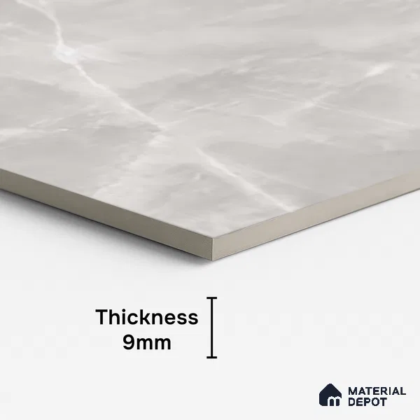 Grey Marble Floor & Wall Tile TL 10308  Opeal Gray 4 ft x 2 ft Vitrified Carving Matte Finish - 9 mm