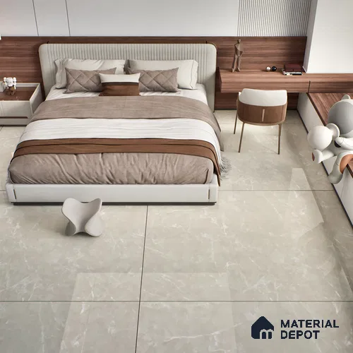 Marble Floor & Wall Tile TL 07688 Galaxy Grey 6 ft x 4 ft Carving Glossy Finish Vitrified Large Format Tile - 9 mm | Suitable for Living Room, Bedroom, Bathroom | Adhesive and Spacers Must be Used During Installation
