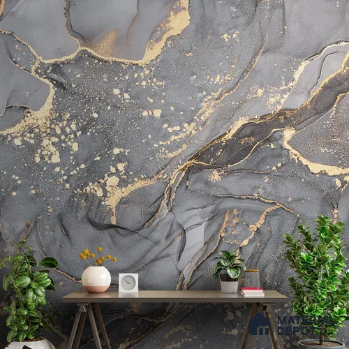 Marble Stone Wallpaper, Abstract Design Pattern Indrani Series Handmade Abstract Design (Customised Size Wallpaper )