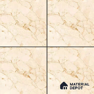Marble Wall & Floor Tile TL 05223 B Marbella Warm Cream 2 ft x 2 ft Porcelain Matte Finish 8 mm | Suitable for Living Room, Bedroom, Bathroom, Kitchen & Balcony