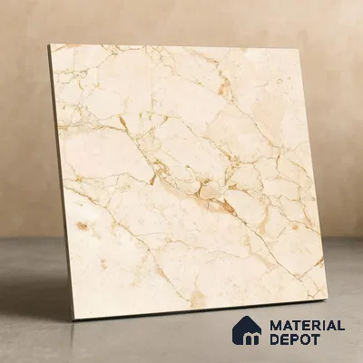 Marble Wall & Floor Tile TL 05223 B Marbella Warm Cream 2 ft x 2 ft Porcelain Matte Finish 8 mm | Suitable for Living Room, Bedroom, Bathroom, Kitchen & Balcony