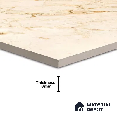 Marble Wall & Floor Tile TL 05223 B Marbella Warm Cream 2 ft x 2 ft Porcelain Matte Finish 8 mm | Suitable for Living Room, Bedroom, Bathroom, Kitchen & Balcony