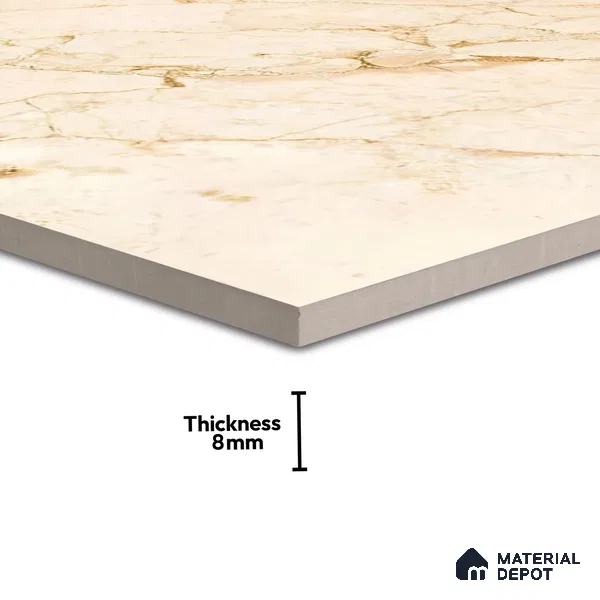 Marble Wall & Floor Tile TL 05223 B Marbella Warm Cream 2 ft x 2 ft Porcelain Matte Finish 8 mm | Suitable for Living Room, Bedroom, Bathroom, Kitchen & Balcony
