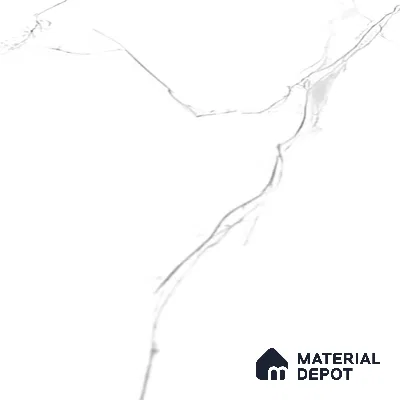 Marble Wall & Floor Tile TL 05223 C Marbella Calacatta Statuario White 2 ft x 2 ft Porcelain Matte Finish 8 mm | Suitable for Living Room, Bedroom, Bathroom, Kitchen & Balcony