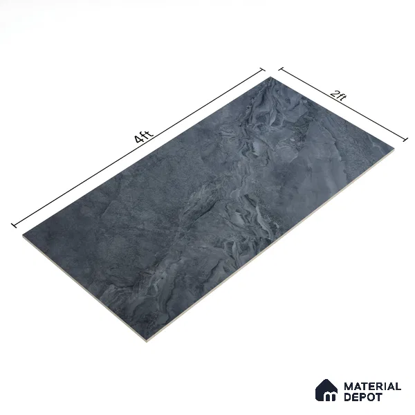 Budget Friendly Marble Wall & Floor Tile Value for Money TL 06307 B Amber Dark 4 ft x 2 ft - Vitrified Glossy Finish -9 mm | Suitable for Living Room, Bedroom & Bathroom (Sample)