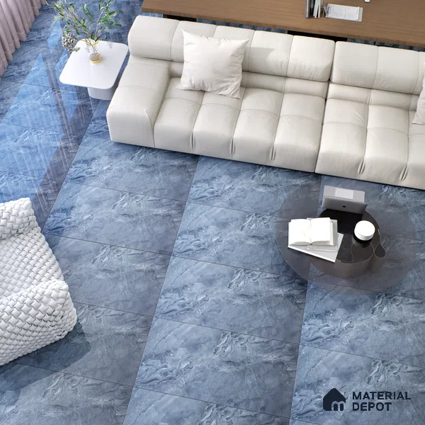 Budget Friendly Marble Wall & Floor Tile Value for Money TL 06307 B Amber Dark 4 ft x 2 ft - Vitrified Glossy Finish -9 mm | Suitable for Living Room, Bedroom & Bathroom (Sample)