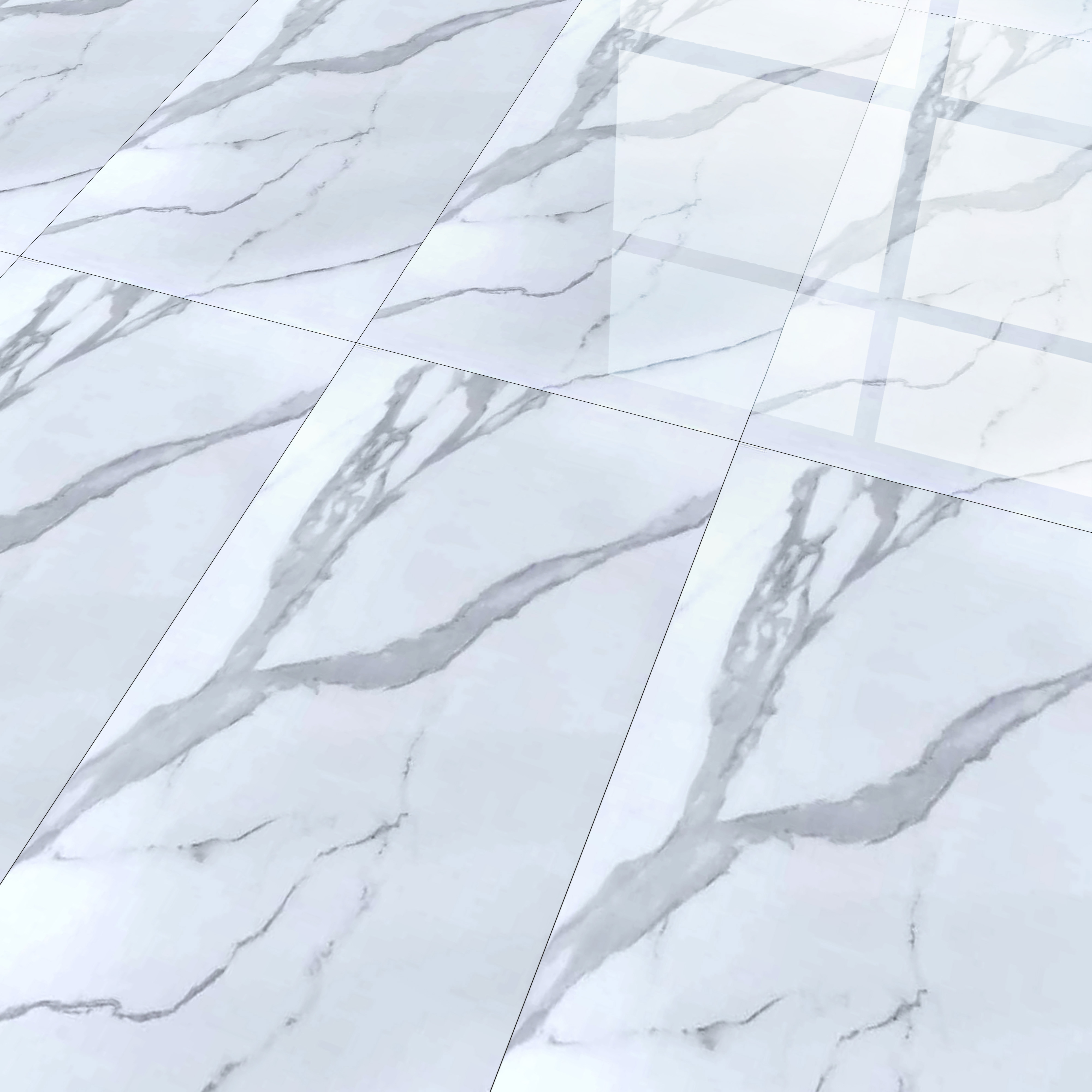 Budget Friendly Marble Wall & Floor Tile Value for Money TL 06291 Arctic White 4 ft x 2 ft - Vitrified Glossy Finish -9 mm | Suitable for Living Room, Bedroom & Bathroom (Sample)