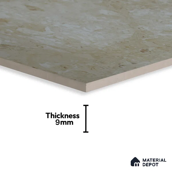 Budget Friendly Marble Wall & Floor Tile Value for Money TL 06300 Brown Sand 4 ft x 2 ft - Vitrified Glossy Finish -9 mm | Suitable for Living Room, Bedroom & Bathroom (Sample)