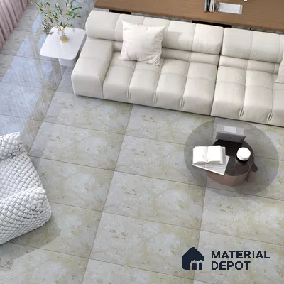 Budget Friendly Marble Wall & Floor Tile Value for Money TL 06300 Brown Sand 4 ft x 2 ft - Vitrified Glossy Finish -9 mm | Suitable for Living Room, Bedroom & Bathroom (Sample)