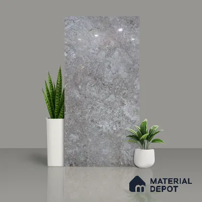 Budget Friendly Marble Wall & Floor Tile Value for Money TL 06295 Chestnut Brown 4 ft x 2 ft - Vitrified Glossy Finish -9 mm | Suitable for Living Room, Bedroom & Bathroom (Sample)