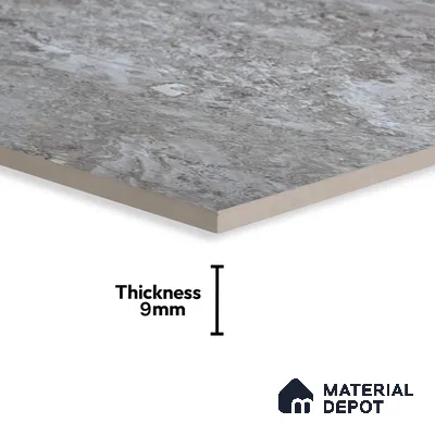 Budget Friendly Marble Wall & Floor Tile Value for Money TL 06295 Chestnut Brown 4 ft x 2 ft - Vitrified Glossy Finish -9 mm | Suitable for Living Room, Bedroom & Bathroom (Sample)