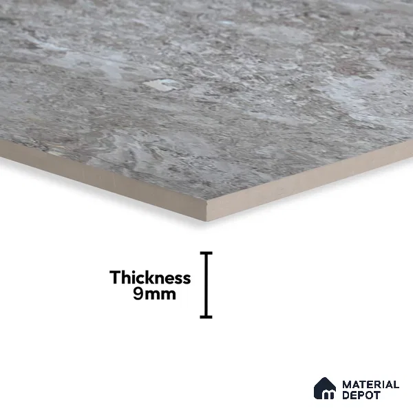 Budget Friendly Marble Wall & Floor Tile Value for Money TL 06295 Chestnut Brown 4 ft x 2 ft - Vitrified Glossy Finish -9 mm | Suitable for Living Room, Bedroom & Bathroom (Sample)