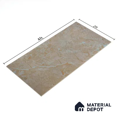 Budget Friendly Marble Wall & Floor Tile Value for Money TL 06293 Cosmic Brown 4 ft x 2 ft - Vitrified Glossy Finish -9 mm | Suitable for Living Room, Bedroom & Bathroom (Sample)