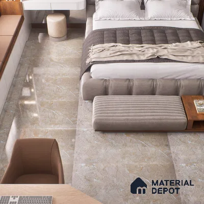Budget Friendly Marble Wall & Floor Tile Value for Money TL 06293 Cosmic Brown 4 ft x 2 ft - Vitrified Glossy Finish -9 mm | Suitable for Living Room, Bedroom & Bathroom (Sample)