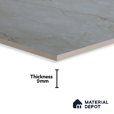 Budget Friendly Marble Wall & Floor Tile Value for Money TL 06308 Cream Glow 4 ft x 2 ft - Vitrified Glossy Finish -9 mm | Suitable for Living Room, Bedroom & Bathroom (Sample)