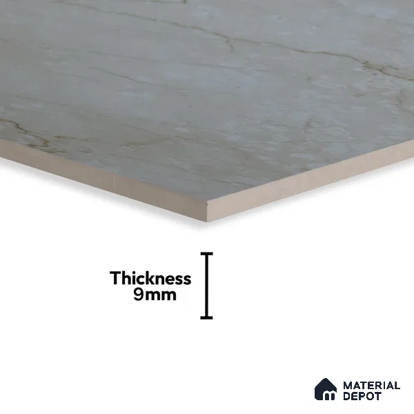 Budget Friendly Marble Wall & Floor Tile Value for Money TL 06308 Cream Glow 4 ft x 2 ft - Vitrified Glossy Finish -9 mm | Suitable for Living Room, Bedroom & Bathroom (Sample)