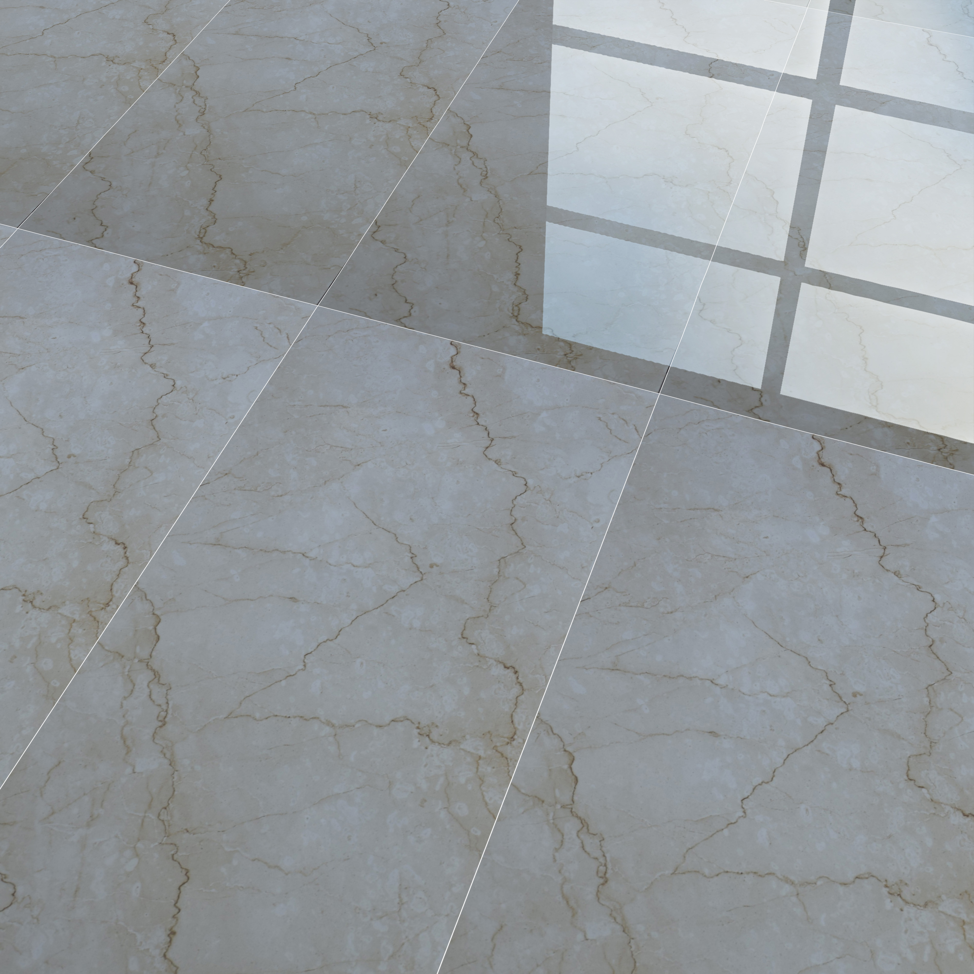 Budget Friendly Marble Wall & Floor Tile Value for Money TL 06308 Cream Glow 4 ft x 2 ft - Vitrified Glossy Finish -9 mm | Suitable for Living Room, Bedroom & Bathroom (Sample)