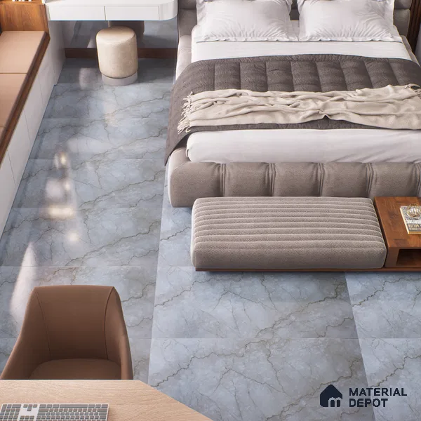 Budget Friendly Marble Wall & Floor Tile Value for Money TL 06308 Cream Glow 4 ft x 2 ft - Vitrified Glossy Finish -9 mm | Suitable for Living Room, Bedroom & Bathroom (Sample)