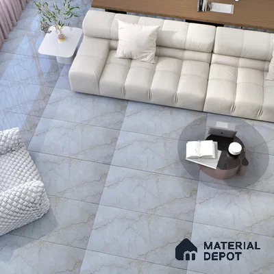 Budget Friendly Marble Wall & Floor Tile Value for Money TL 06308 Cream Glow 4 ft x 2 ft - Vitrified Glossy Finish -9 mm | Suitable for Living Room, Bedroom & Bathroom (Sample)