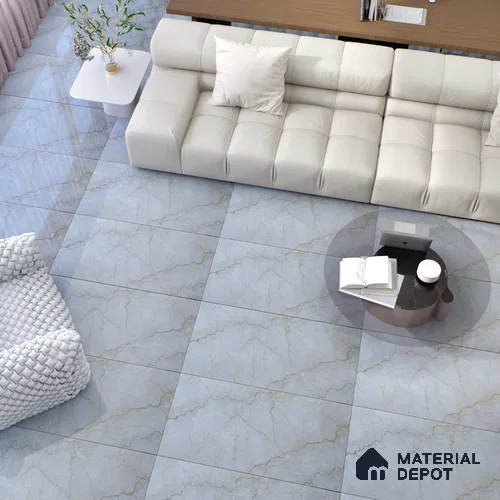 Budget Friendly Marble Wall & Floor Tile Value for Money TL 06308 Cream Glow 4 ft x 2 ft - Vitrified Glossy Finish -9 mm | Suitable for Living Room, Bedroom & Bathroom