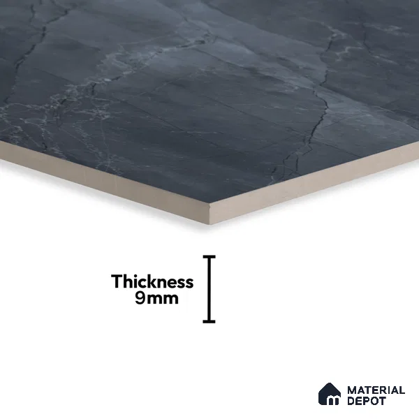 Budget Friendly Marble Wall & Floor Tile Value for Money TL 06298 Grey Mist 4 ft x 2 ft - Vitrified Glossy Finish -9 mm | Suitable for Living Room, Bedroom & Bathroom (Sample)